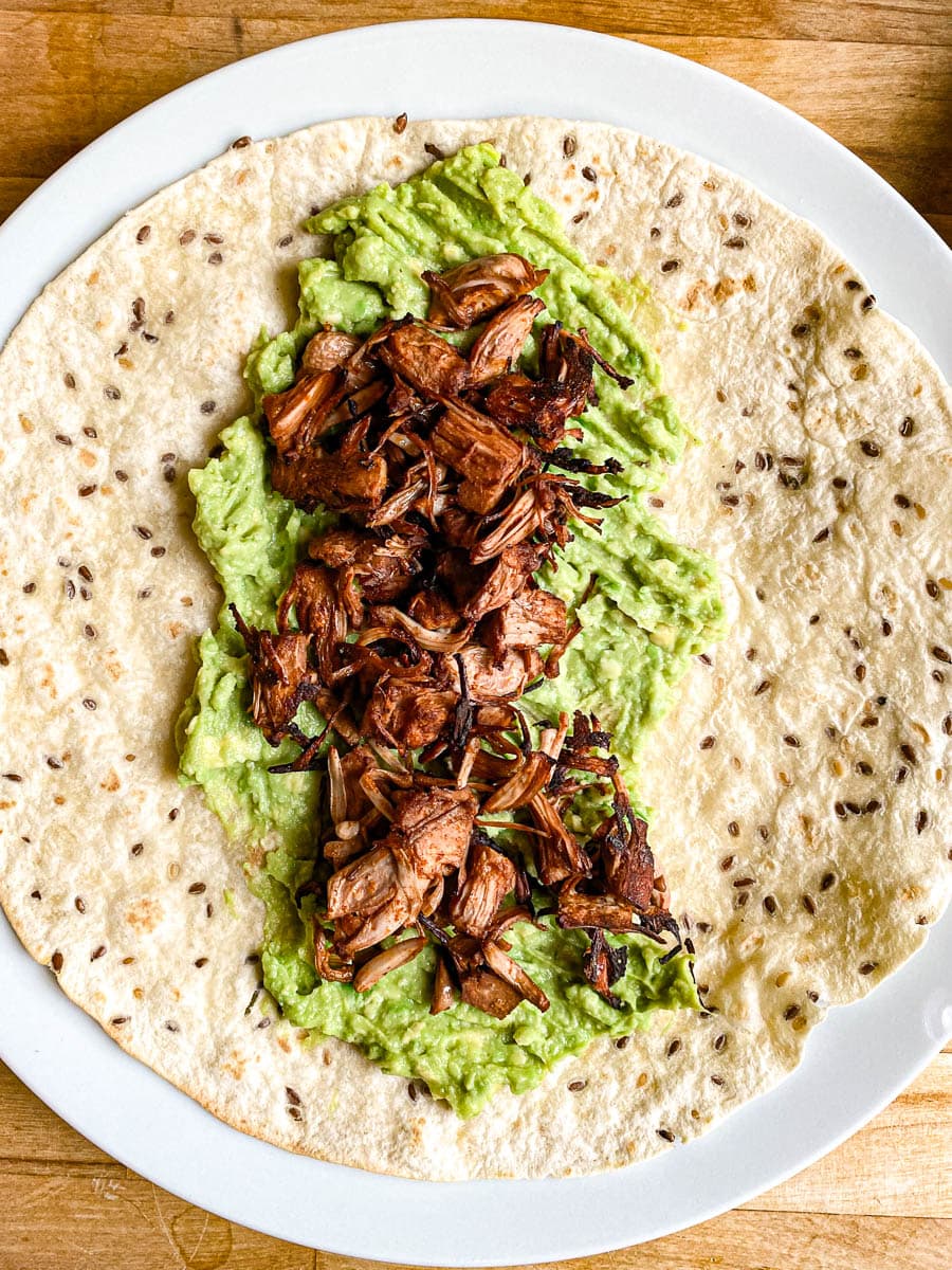 JackfruitWraps mit Avocado Vegane Rezeptidee ♥
