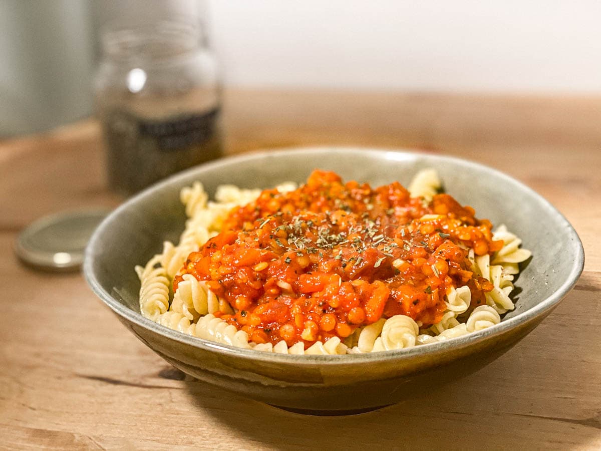 Linsenbolognese vegan