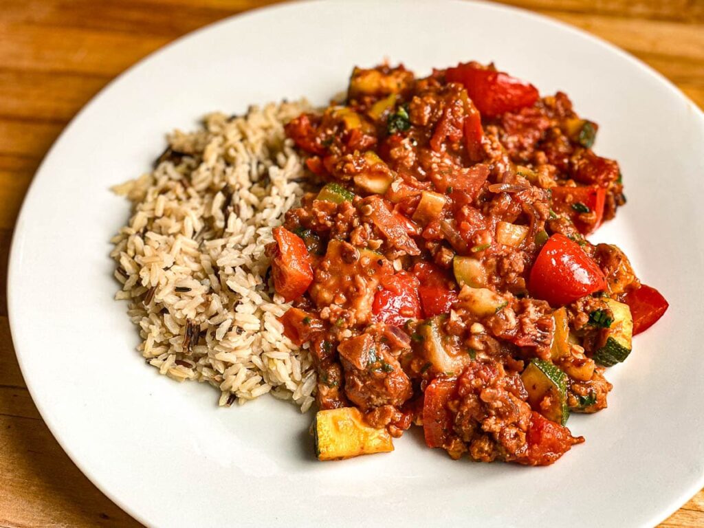 Vegane Gemüse-Hackpfanne | Vegane Rezeptidee ♥